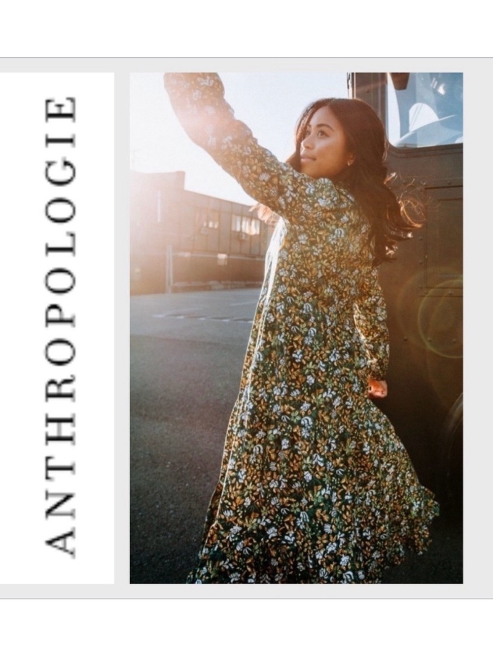 ANTHROPOLOGY PORRIDGE Floral ruffle tiered coquette cottagecore maxi cotton